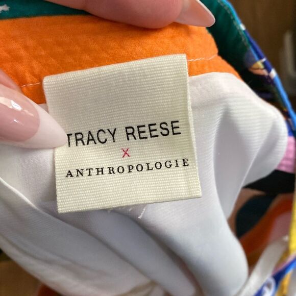 Tracy Reese x Anthropologie Coastal Shift Dress Striped Rainbow - Picture 6 of 13